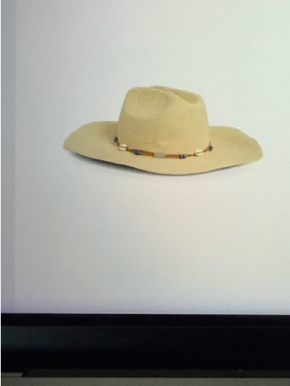 🆕 Roxy Natural Straw Cowboy Hat with Beaded Band
